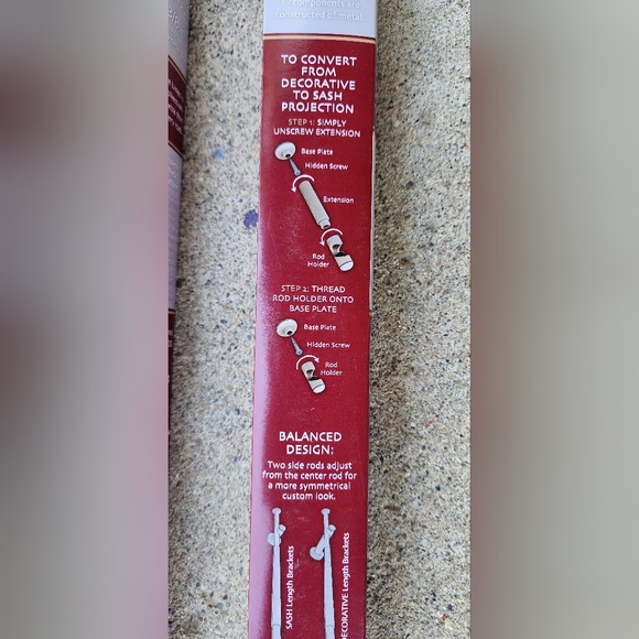 Fine Lines Bundle 2 New Magnetic Drapery Rod - Picture 2 of 5